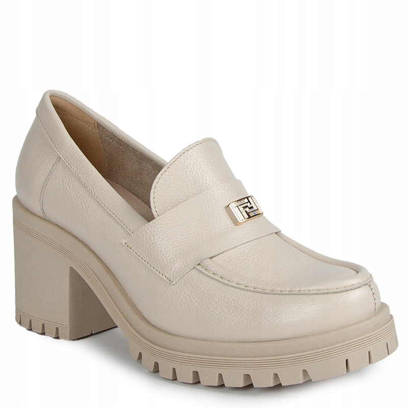 Lemar 20168 Lodičky Sloupek Kůže Lico Béžová 40