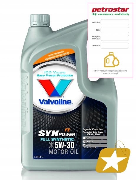 VALVOLINE SYNPOWER FE 5W30 5L