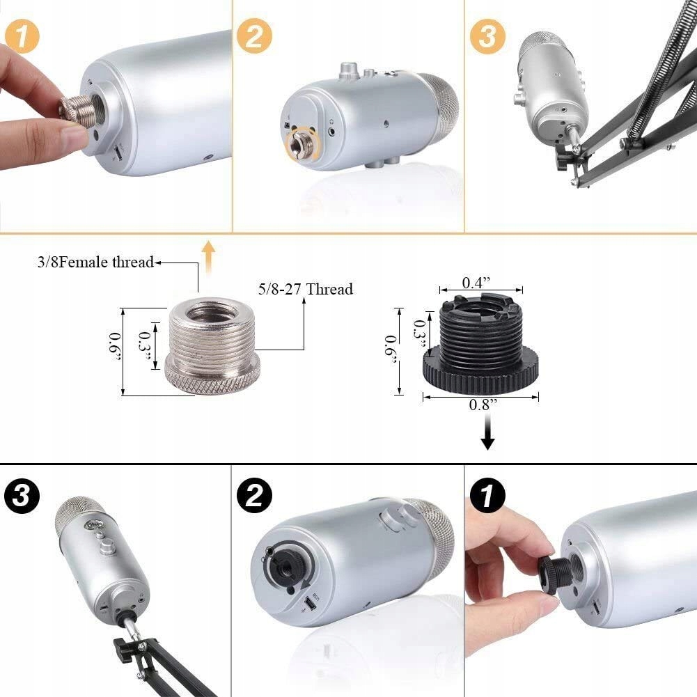 HAUEA Regulowany Stojak Mikrofonowy Kompatybilny Z Blue Yeti — miniatura 4