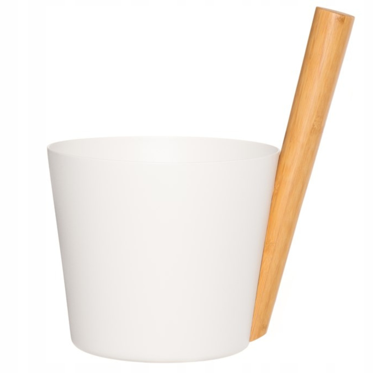 Ceber Vedro Do Sauny Rento 5 L Hliníkové, Biele S Drevenou Rukoväťou