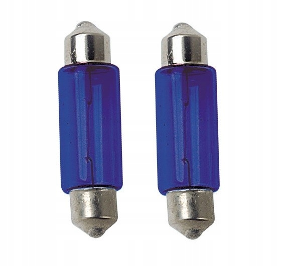 Żarówka rurka niebieska C10W 10W SV8,5 11x35mm