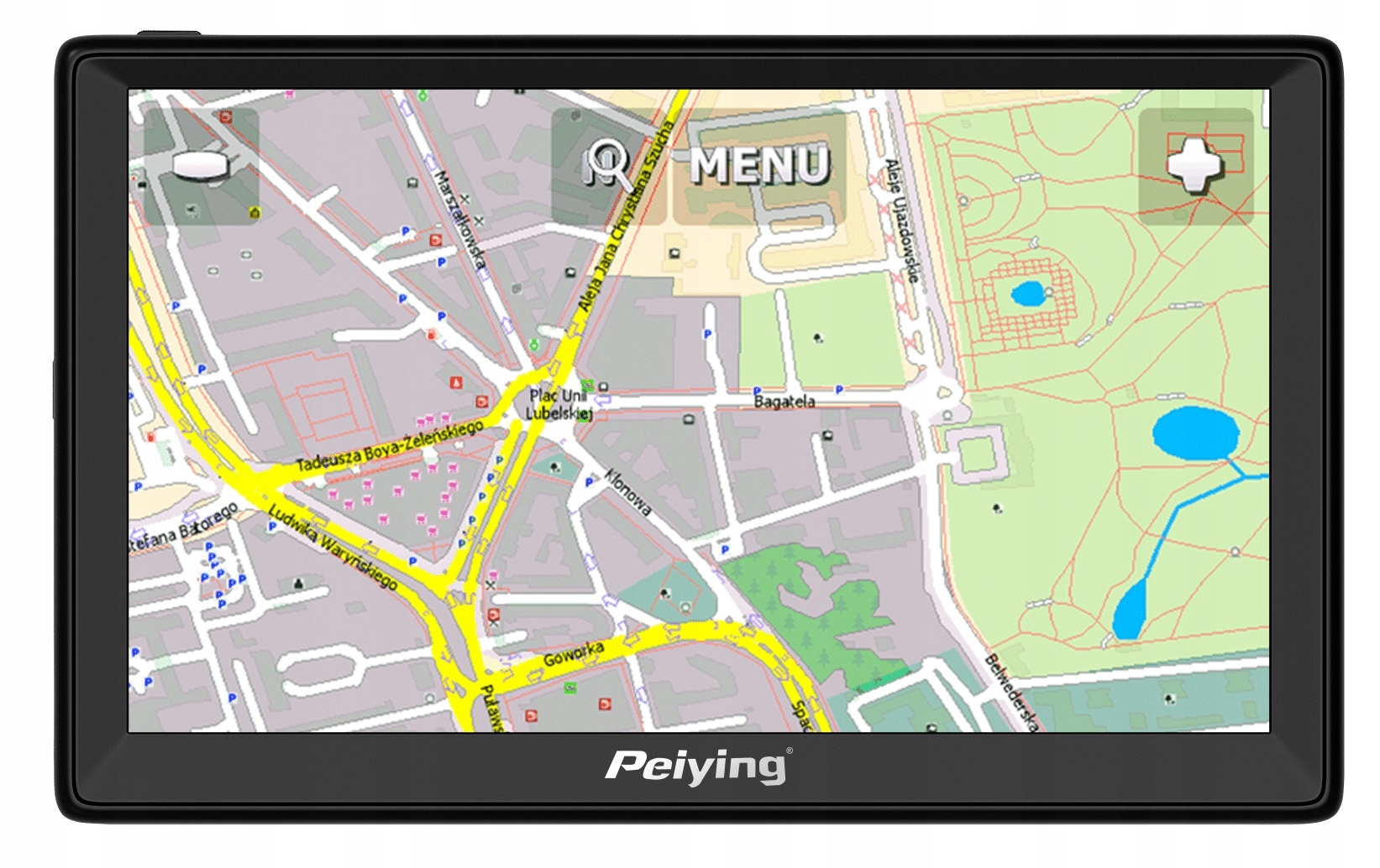 Peiying Alien PY-GPS9000 LCD 9'' nawigacja samochodowa Gps mapa Europy