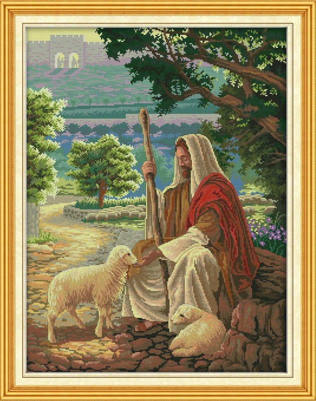 Kanva s potiskem – sada na vyšívání (kanva, mulina)