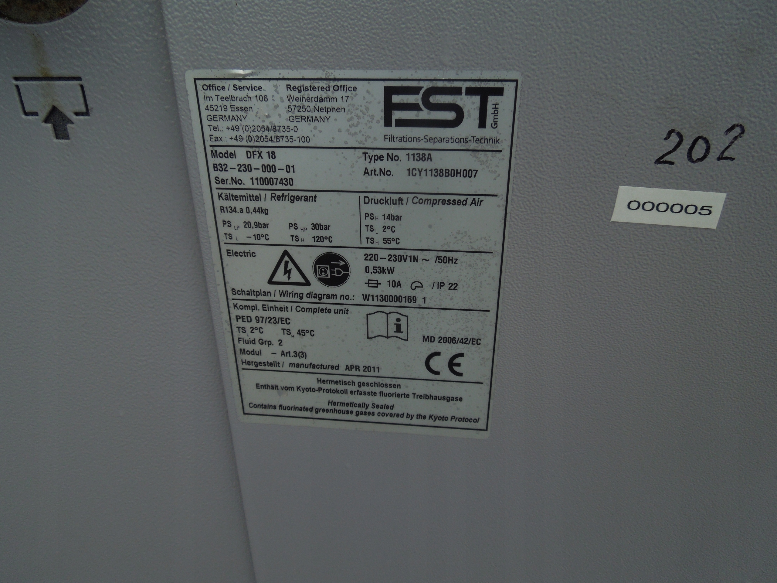 OSUSZACZ ZIĘBNICZY FST 3,00m3 2011r!! Zasilanie sieciowe