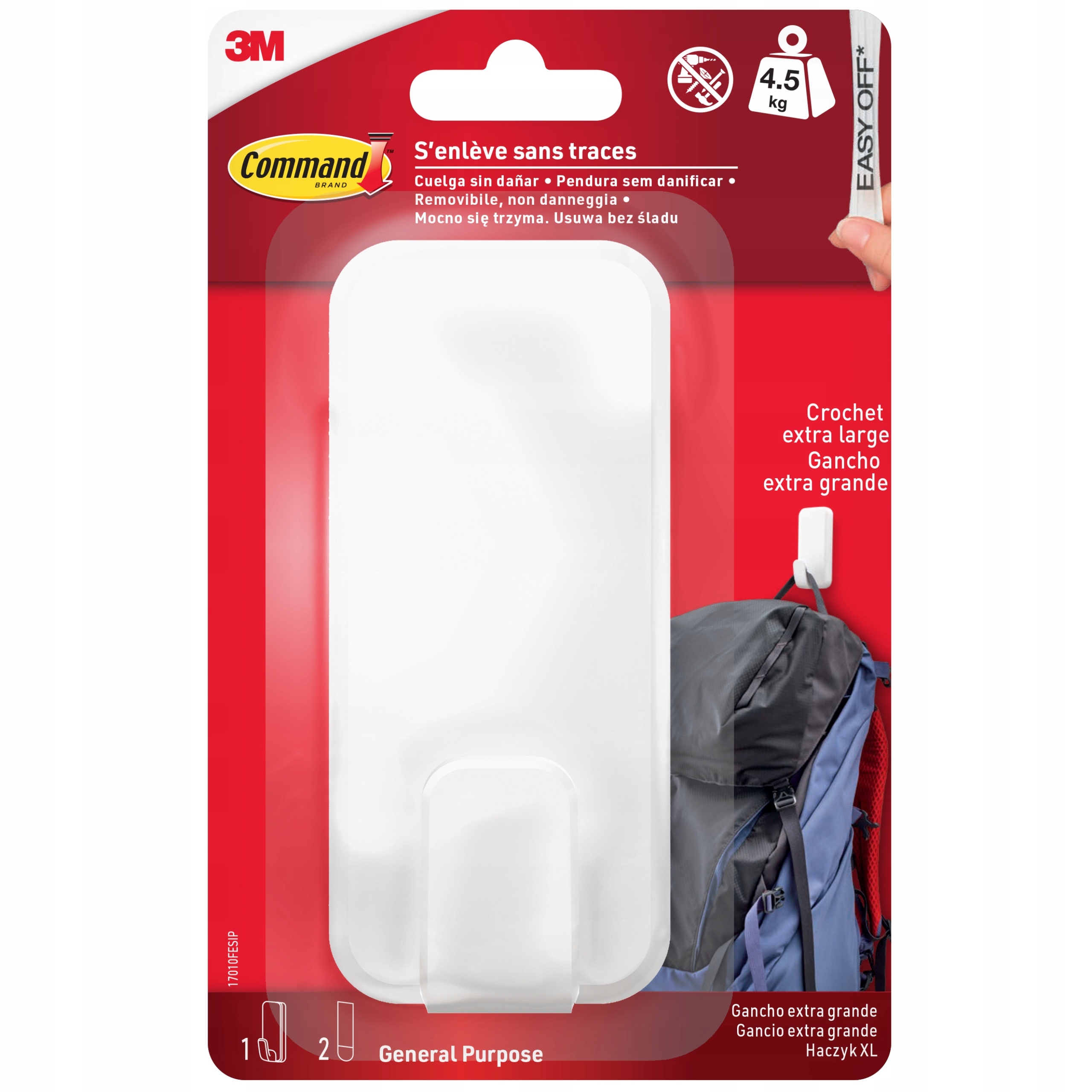 3M 17010FESIP Command Hak biały XL 4,5 kg