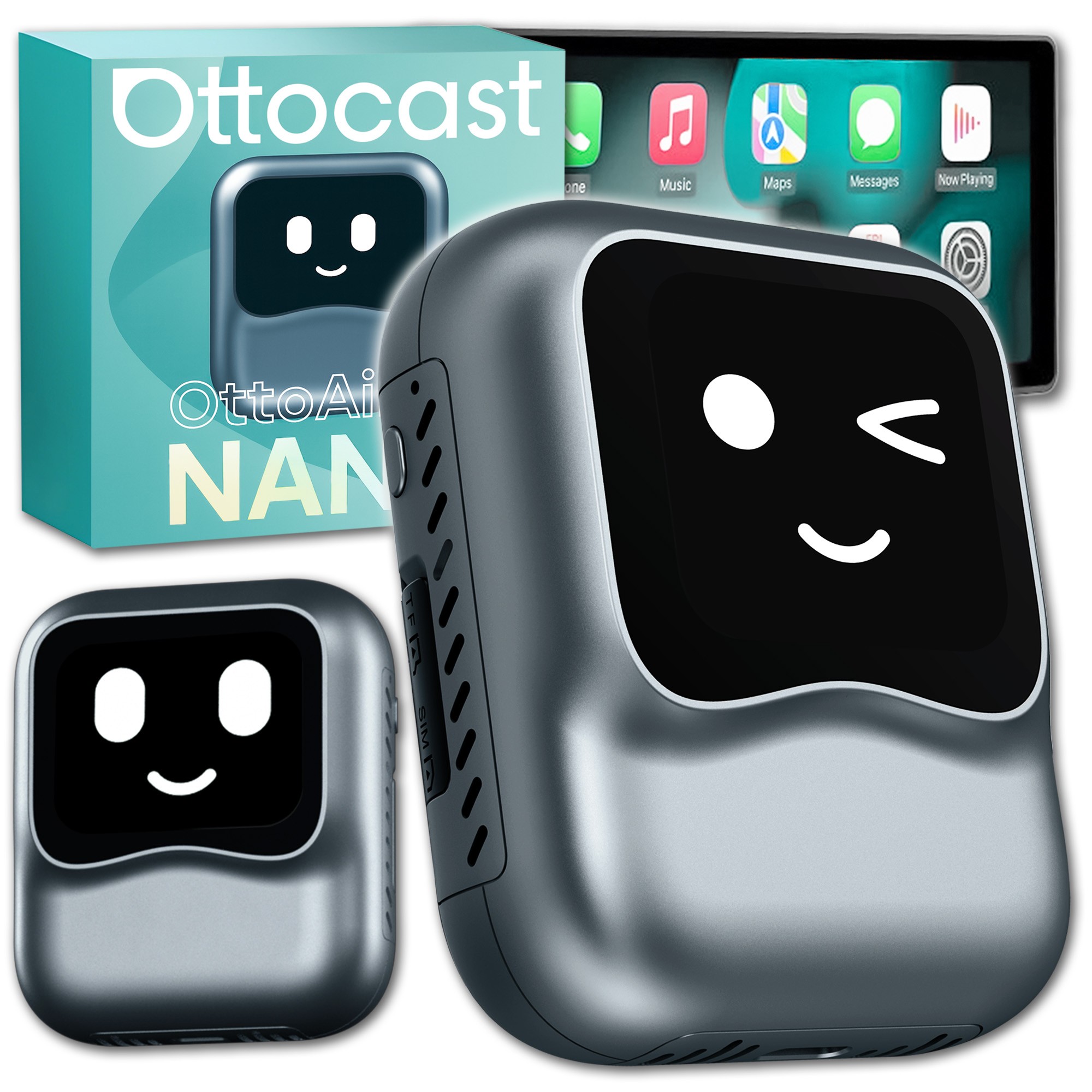 Bezprzewodowy CarPlay Auto Adapter Ottocast OttoAibox Nano Android 13 PCS50