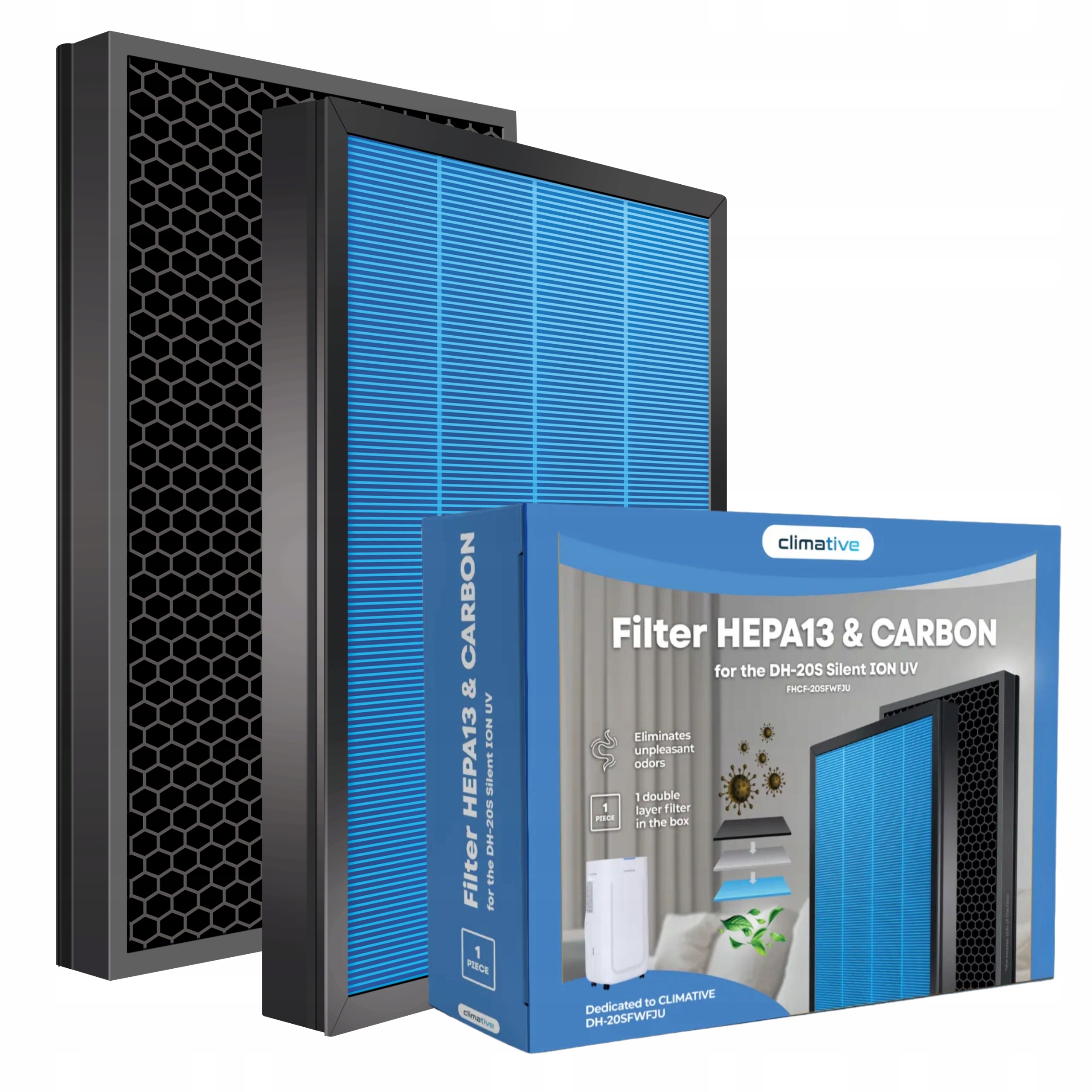 Kaseta filtracyjna 2w1 Hepa i Węglowa do osuszacza Climative Silent 2025