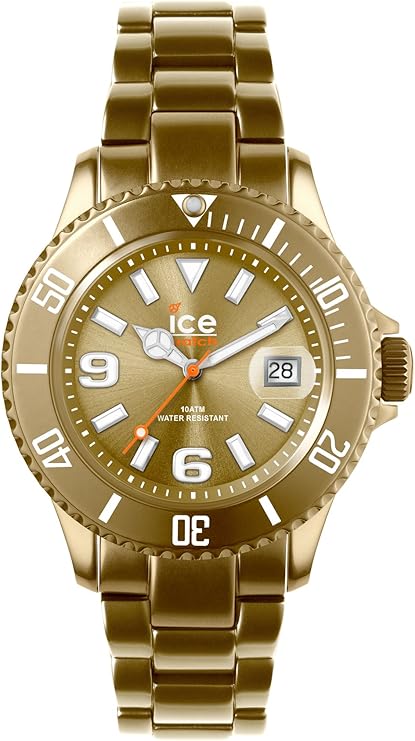 Dárek Unisex Hodinky Ice Watch Alu Zlaté Lehké Hliníkové 100M
