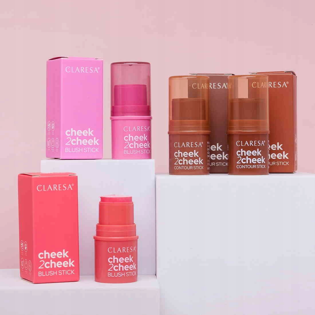 Claresa Cheek 2 Cheek Bronzer w Sztyfcie 02 Milk Choco Marka Claresa