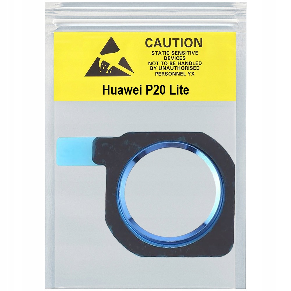 Rámeček tlačítka Home Button, kroužek pro Huawei P20 Lite, modrý
