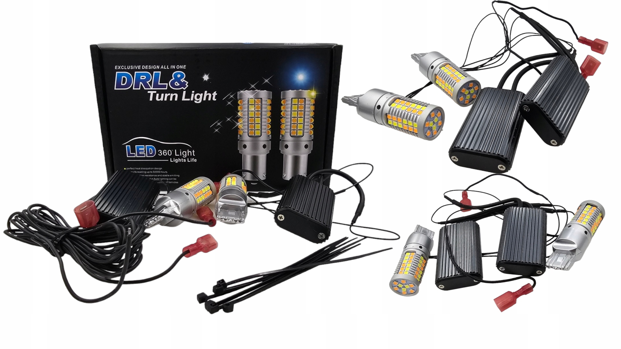 Led Drl Směrovky Denní Světla 2v1 WY21W T20 Ultra Silné