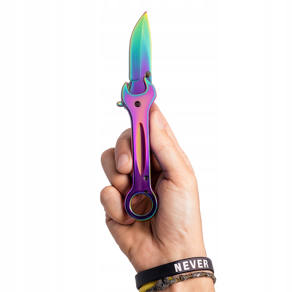 Edc Nůž Otevřený Klíč 19MM 14MM Klipový Zámek Flipper Ocel