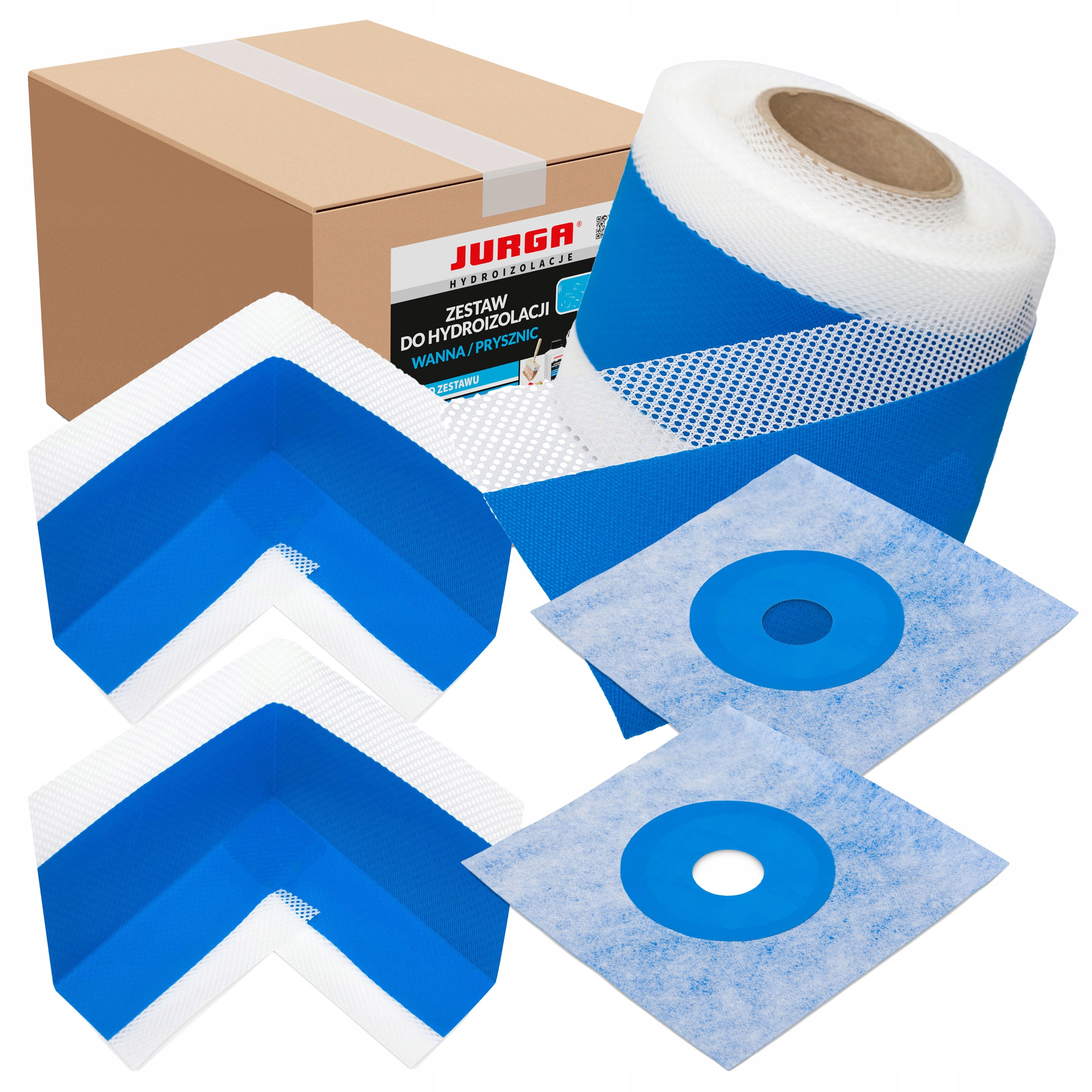 Sada pro hydroizolaci Páska 10 m Rohy x2 Manžety x2 Sada Jurga