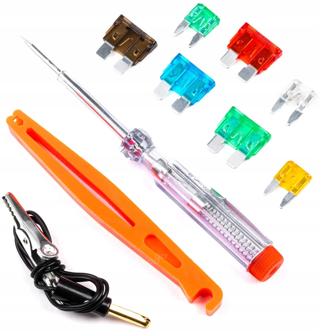 ZESTAW ZAPASOWYCH BEZPIECZNIKÓW + CHWYTAK PRÓBNIK