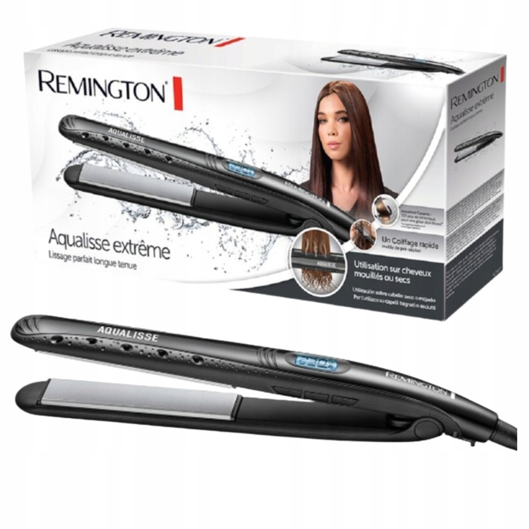 Prostownica Do Włosów Remington 2W1 Prostowanie Dosuszanie Obrotowy Kabel