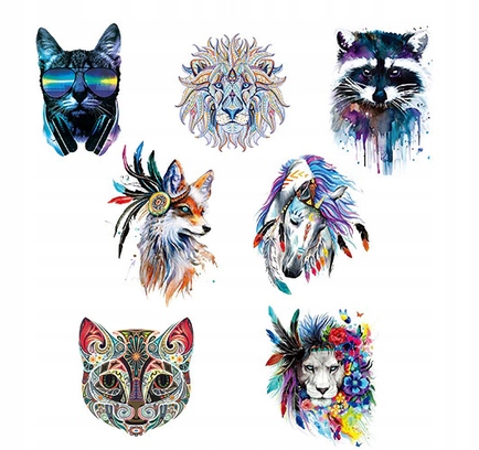 TERMO NAKLEJKA APLIKACJA NAPRASOWANKA mix ZESTAW 7 MAŁYCH APLIKACJI