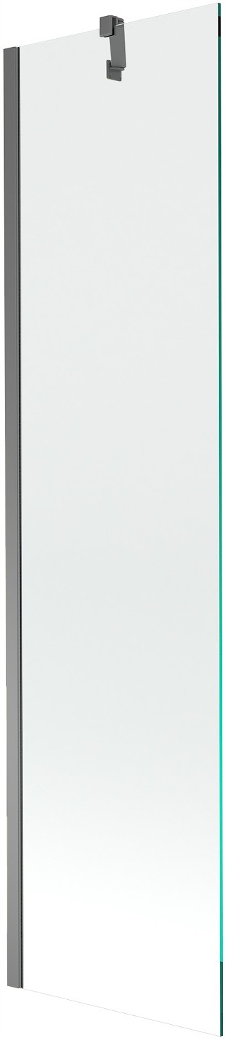 Mexen Next vanová zástěna 1-křídlová 50 x 150 cm, transparentní, gun metal