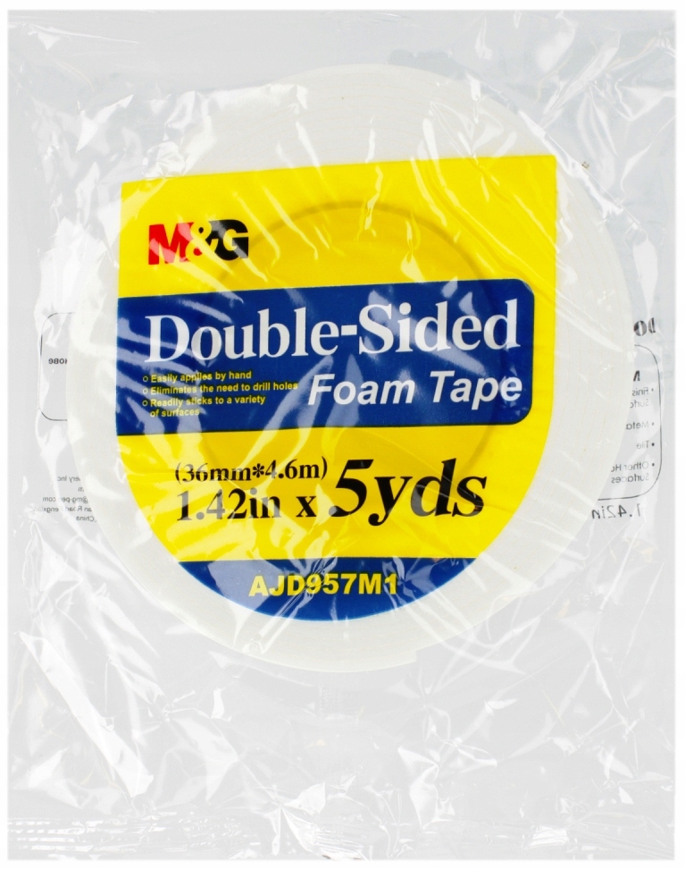 TAŚMA PIANKOWA dwustronna montaż 36mm x 5m M&G EAN (GTIN) 6941255188805