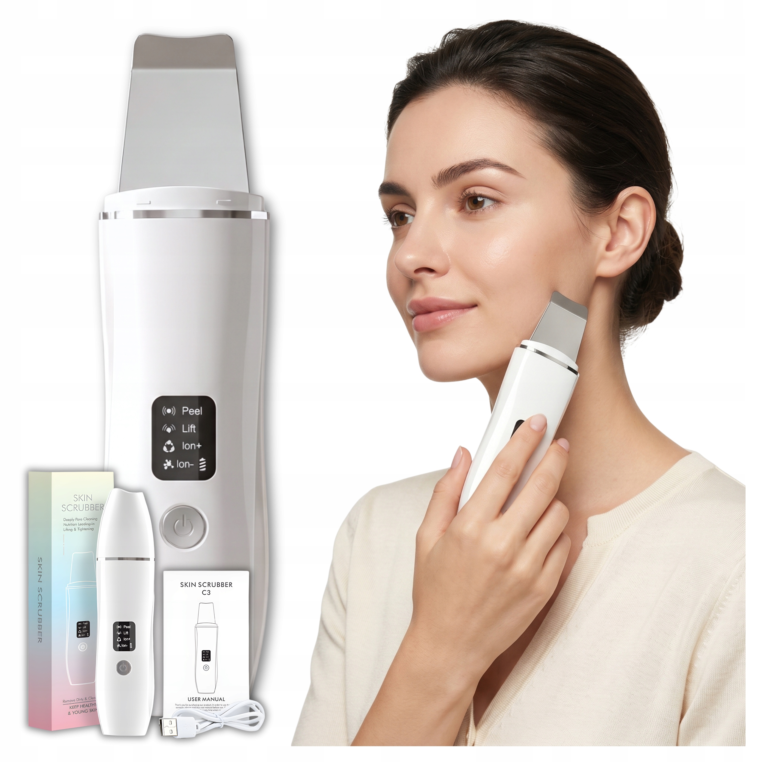 Ionoforézový Kavitační Peeling Čištění Obličeje Lifting Voděodolný