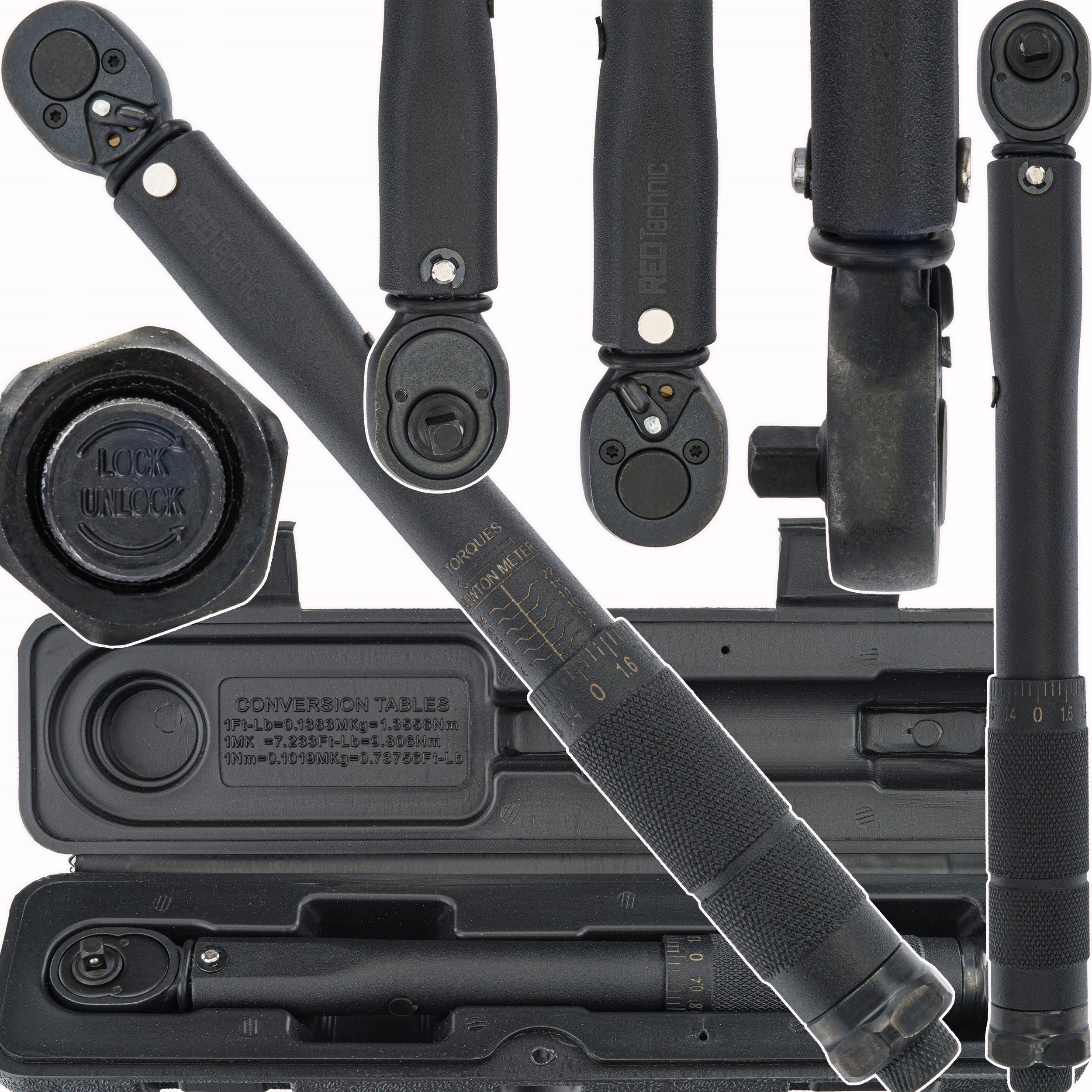 Klucz Dynamometryczny do Kół 1/4'' 2-24Nm z Blokadą Stal chrom 274mm