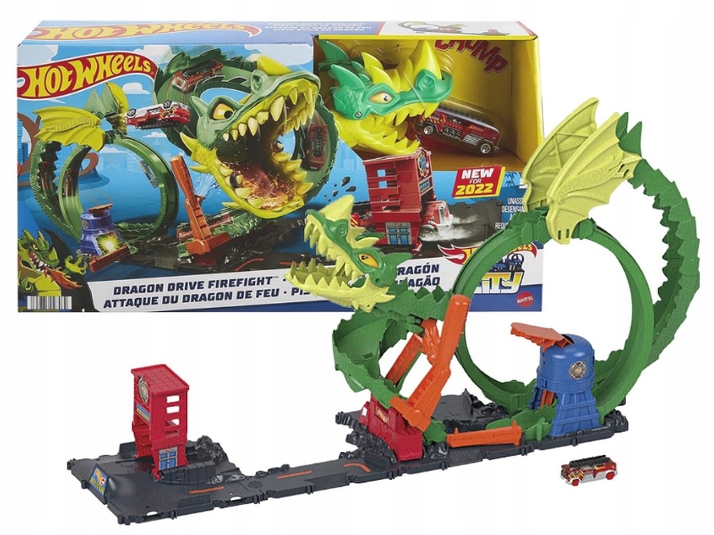 

Hot Wheels City Zestaw Pętla Smoka Dante auto