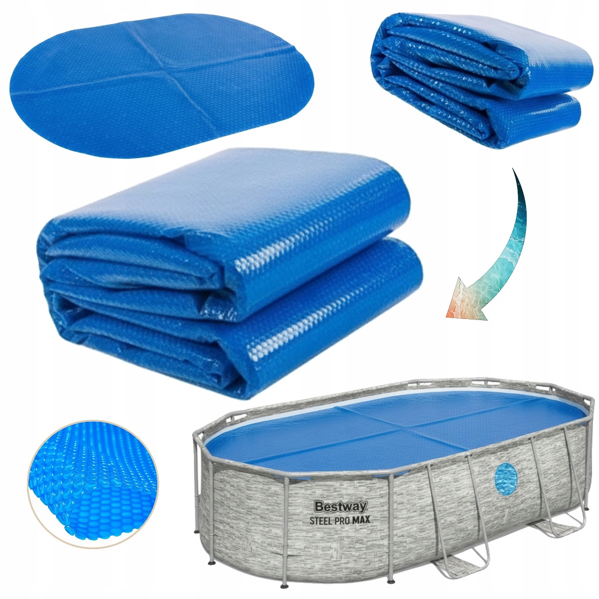 Solární panel ohřívač vody do bazénu Bestway 56946 až 220 mikronů