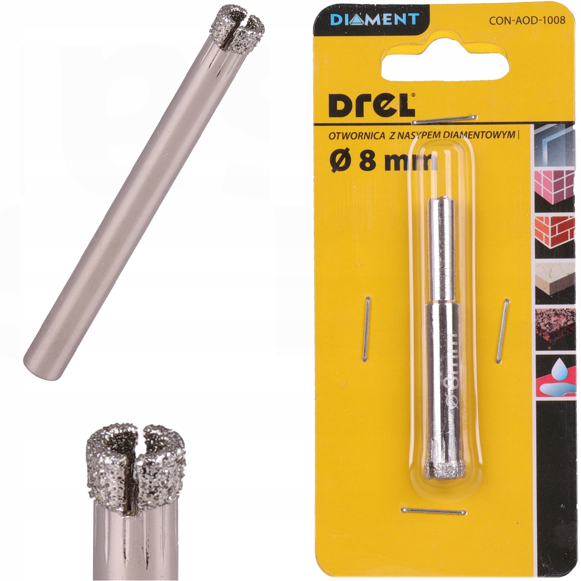 

Wiertło Diamentowe 8 mm Otwornica Gresu Ceramiki