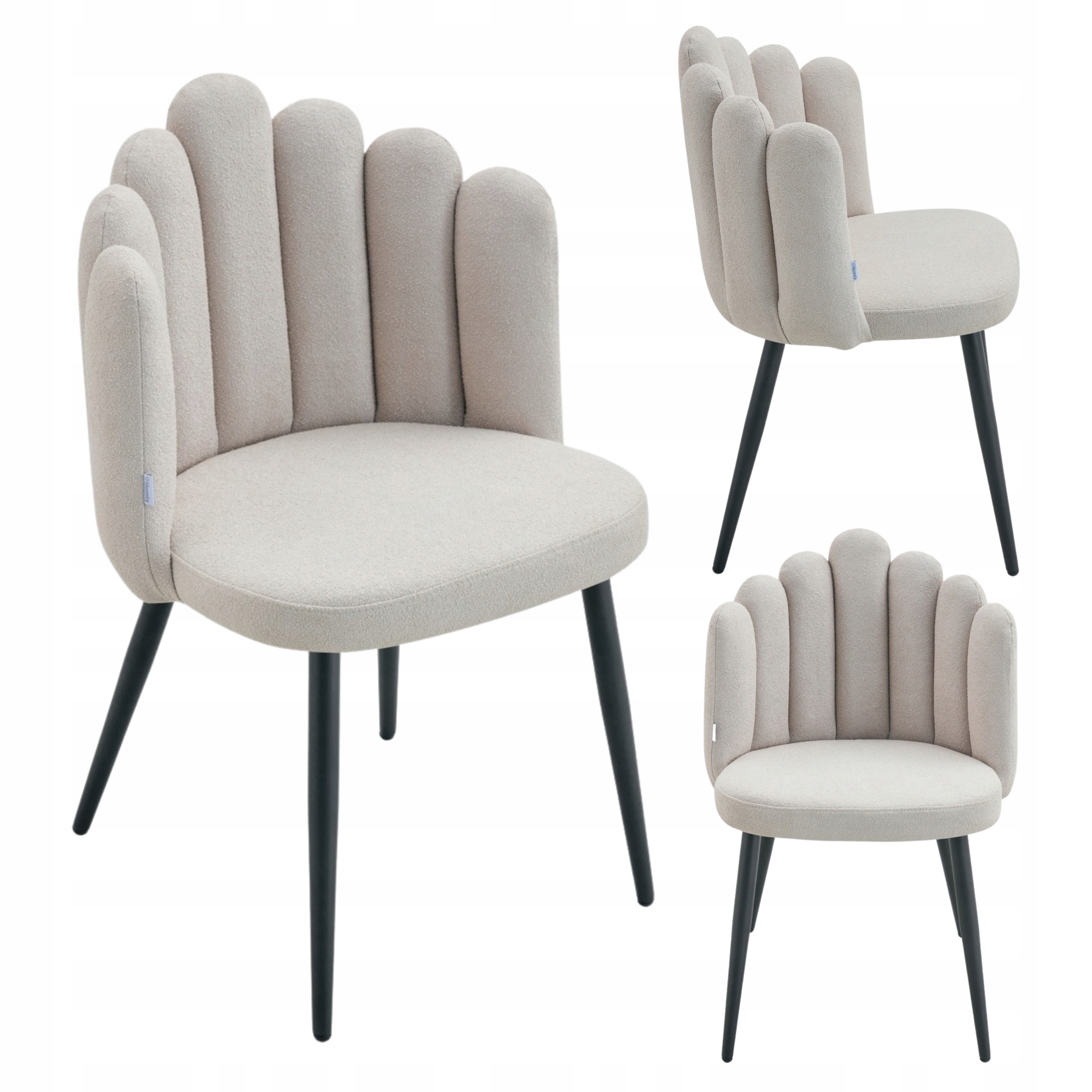 Křeslo Aula Béžové čalouněné do obývacího pokoje, kovové nohy Homla