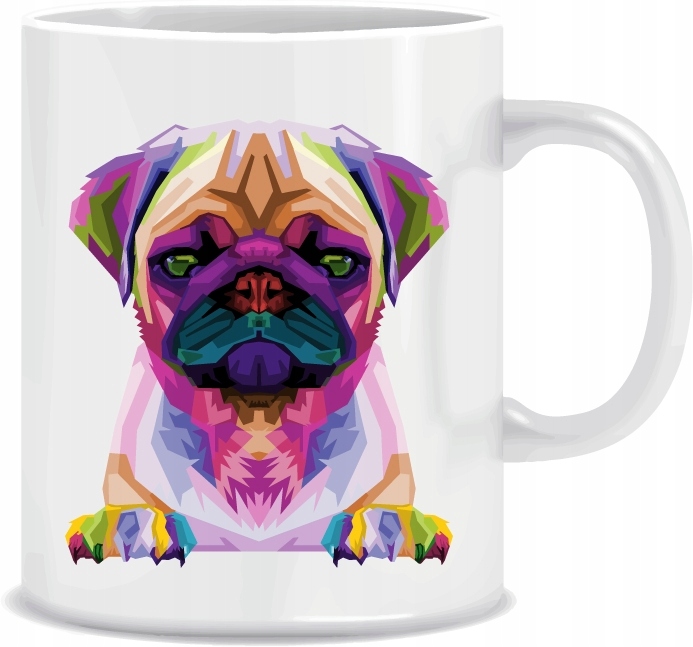 

Kubek Pies Mops na prezent 330ml + kartonik