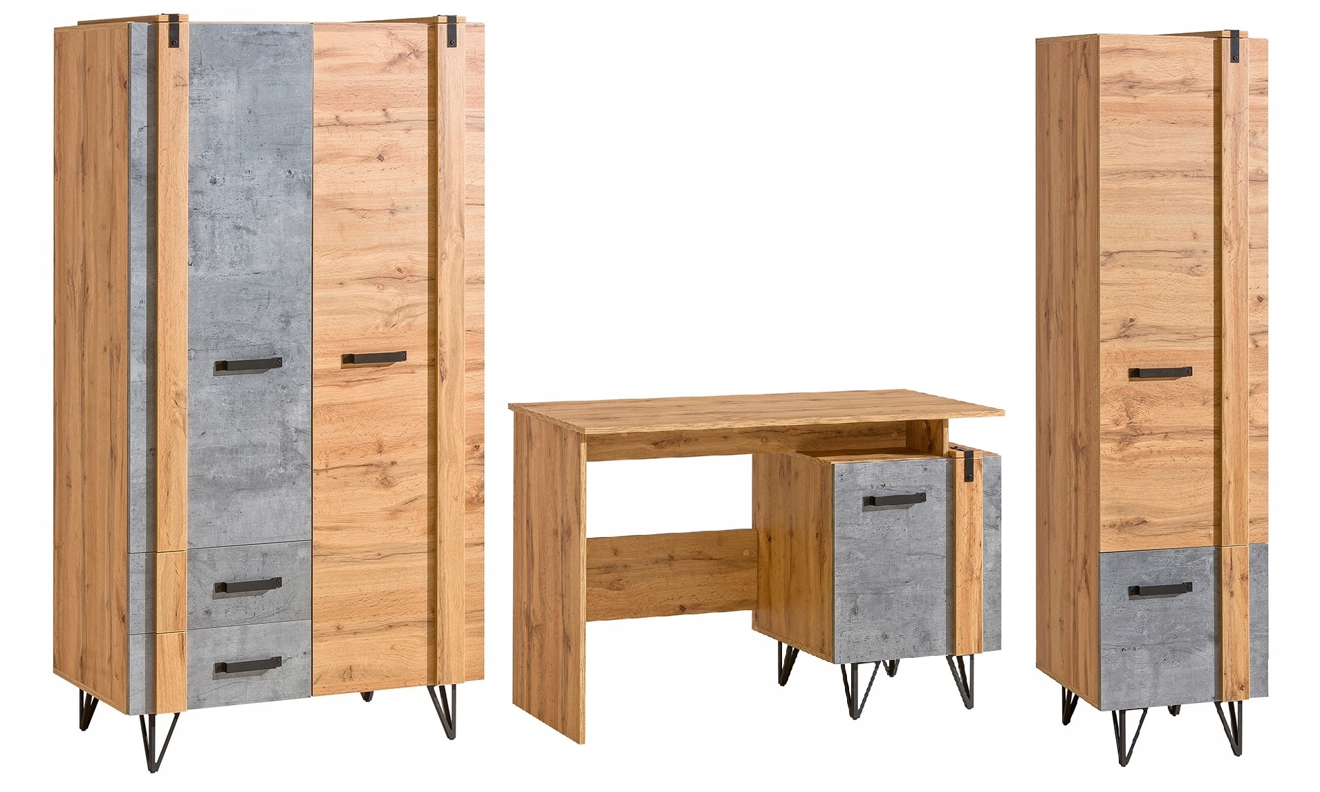 

zestaw biurko szafa regał loft młodzieży Lofter 13