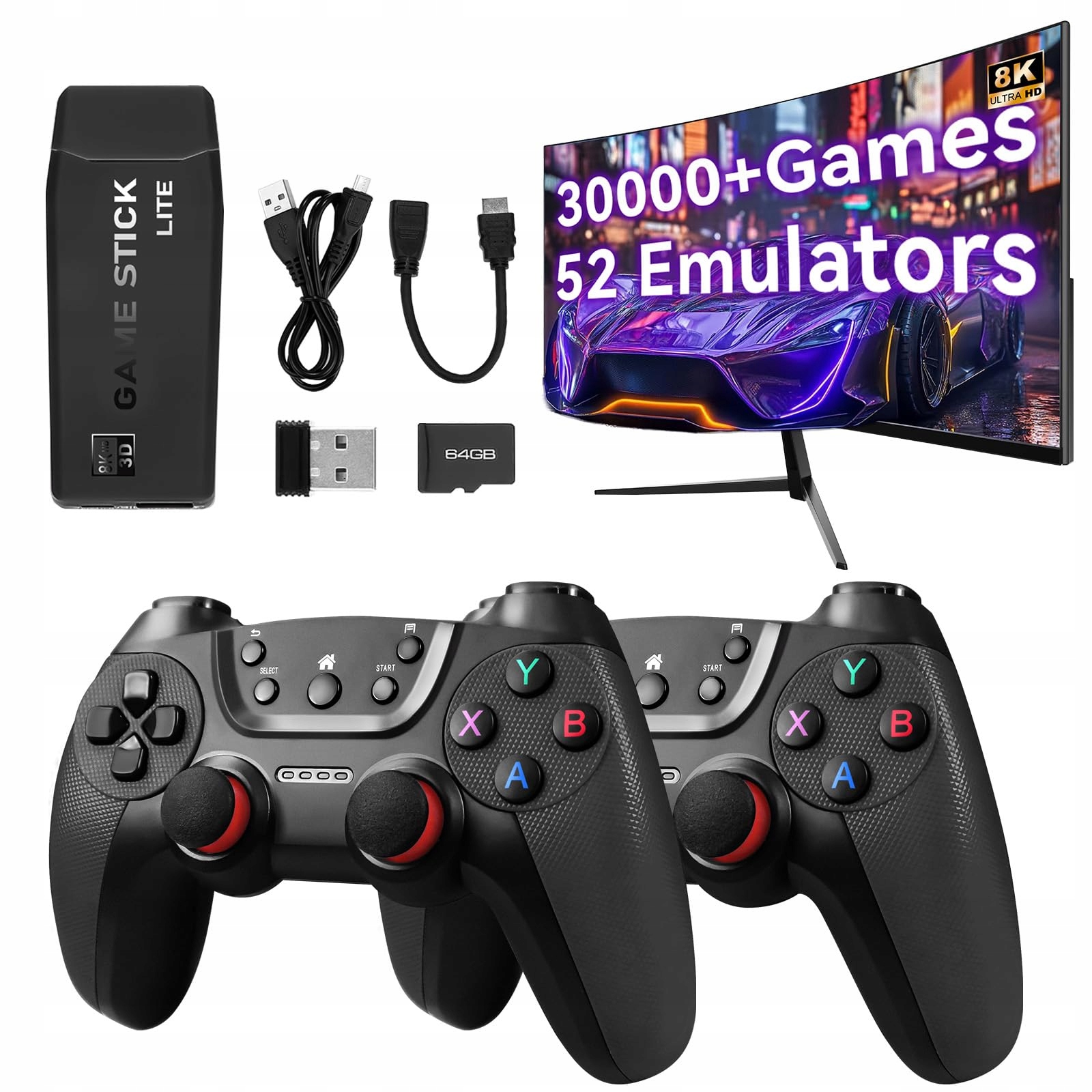 Konsola do gier M22 czarna obsługa ponad 30000 gier HDMI 8K HD