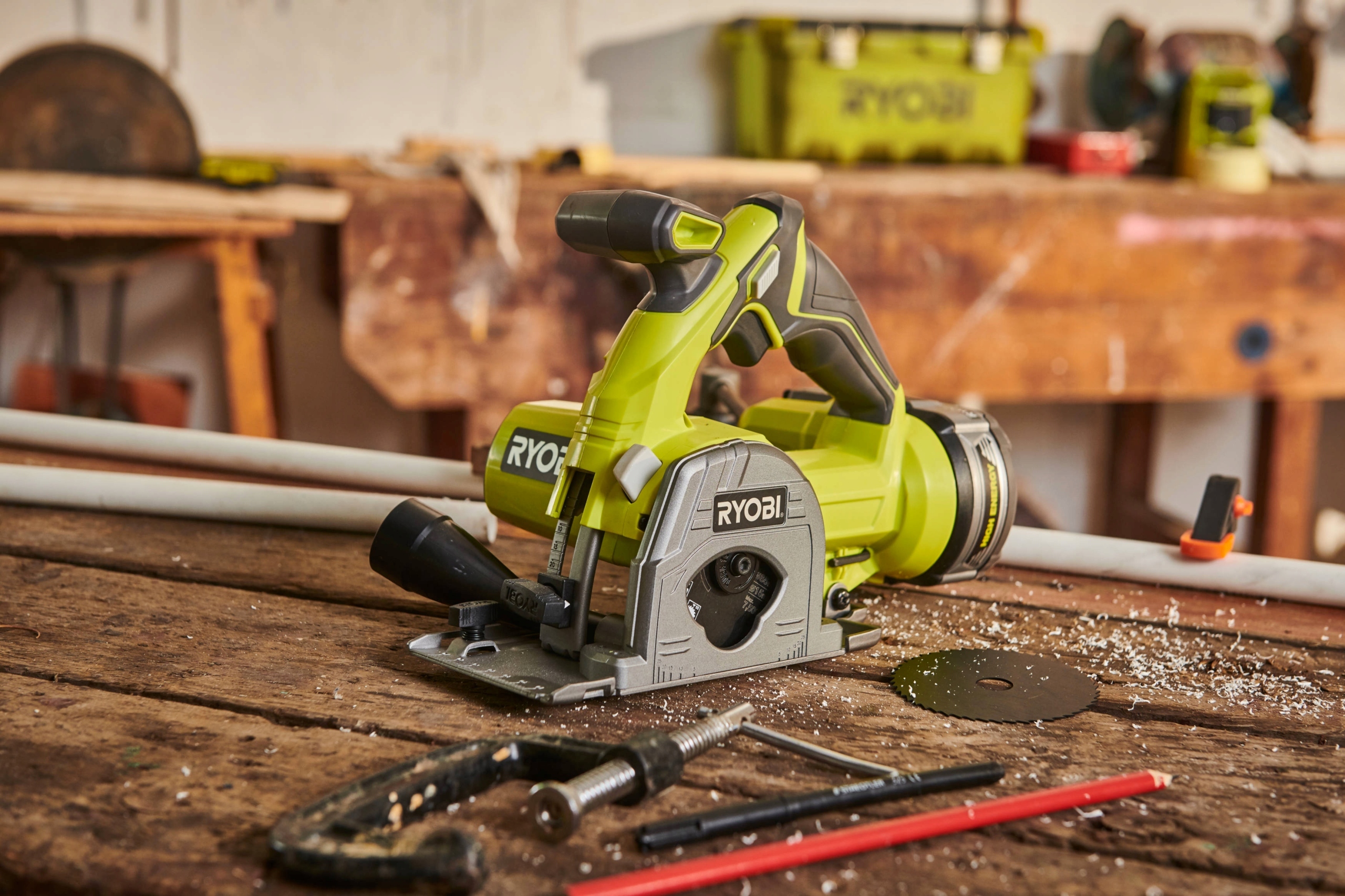 RYOBI PIŁA R18MMS PILARKA TARCZOWA 18V 85mm +2Ah Seria ONE+