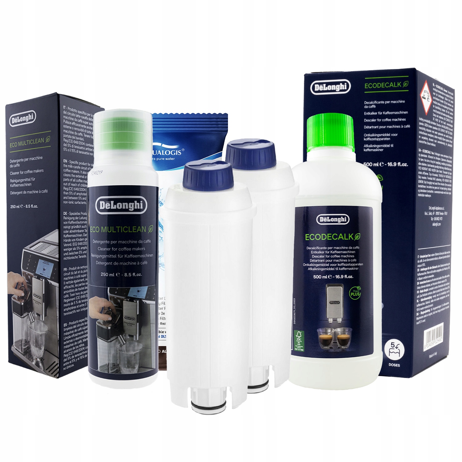 2x Filtr do kávovaru Delonghi AL-S002 EcoDecalk 500 ml 3013 250 ml