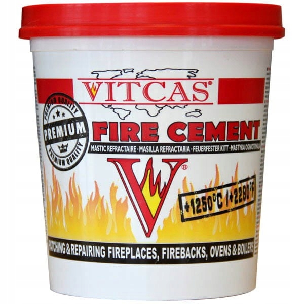 KIT MASTYKA OGNIOODPORNA 1250°C CIEMNO ŻÓŁTA 1 kg Vitcas