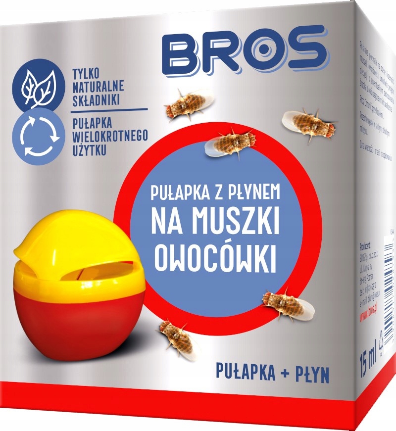 

Pułapka Na Muszki Owocówki Z Płynem Bros