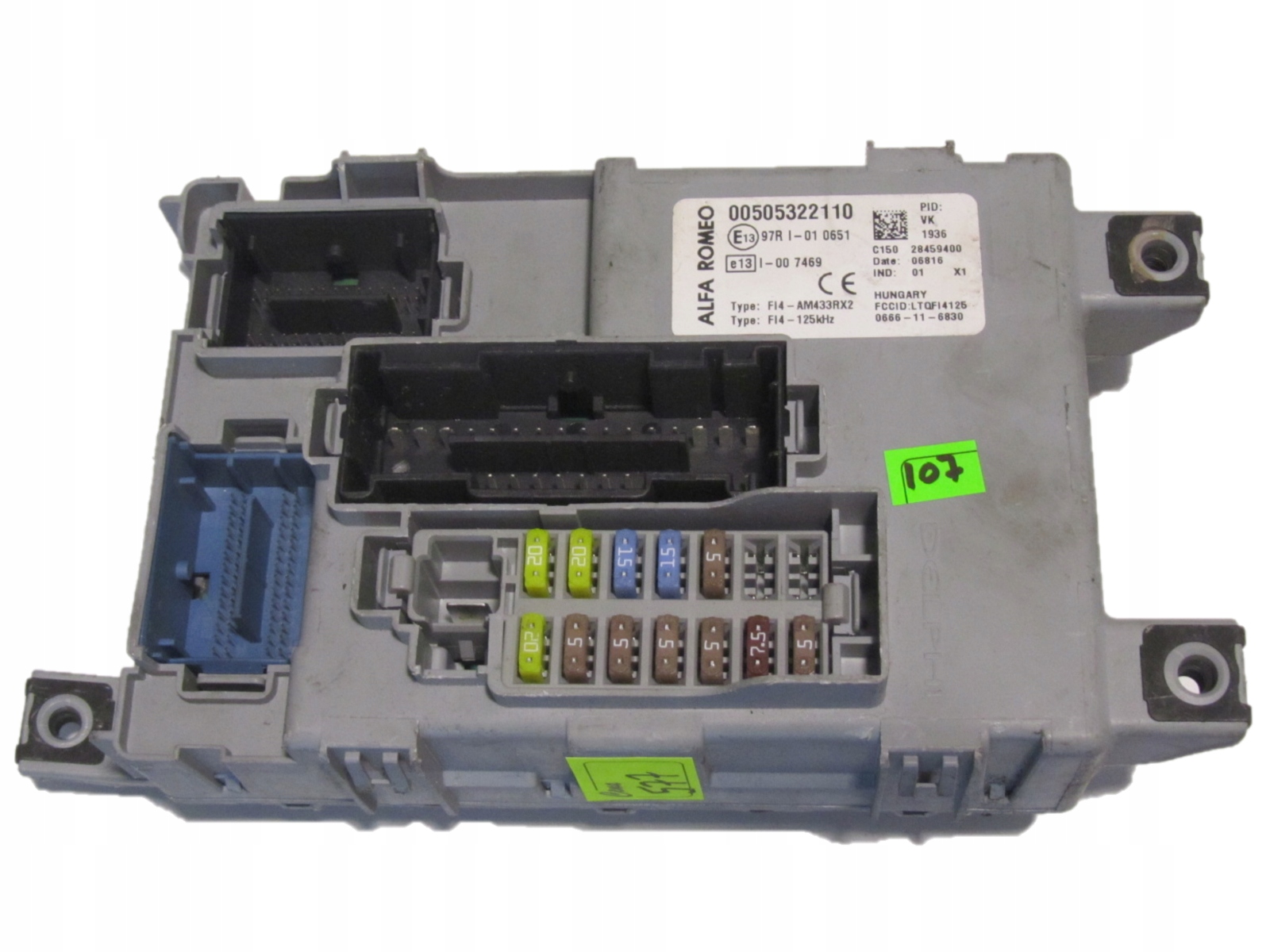 ALFA ROMEO MITO MODUŁ BODY BSI 00505322110