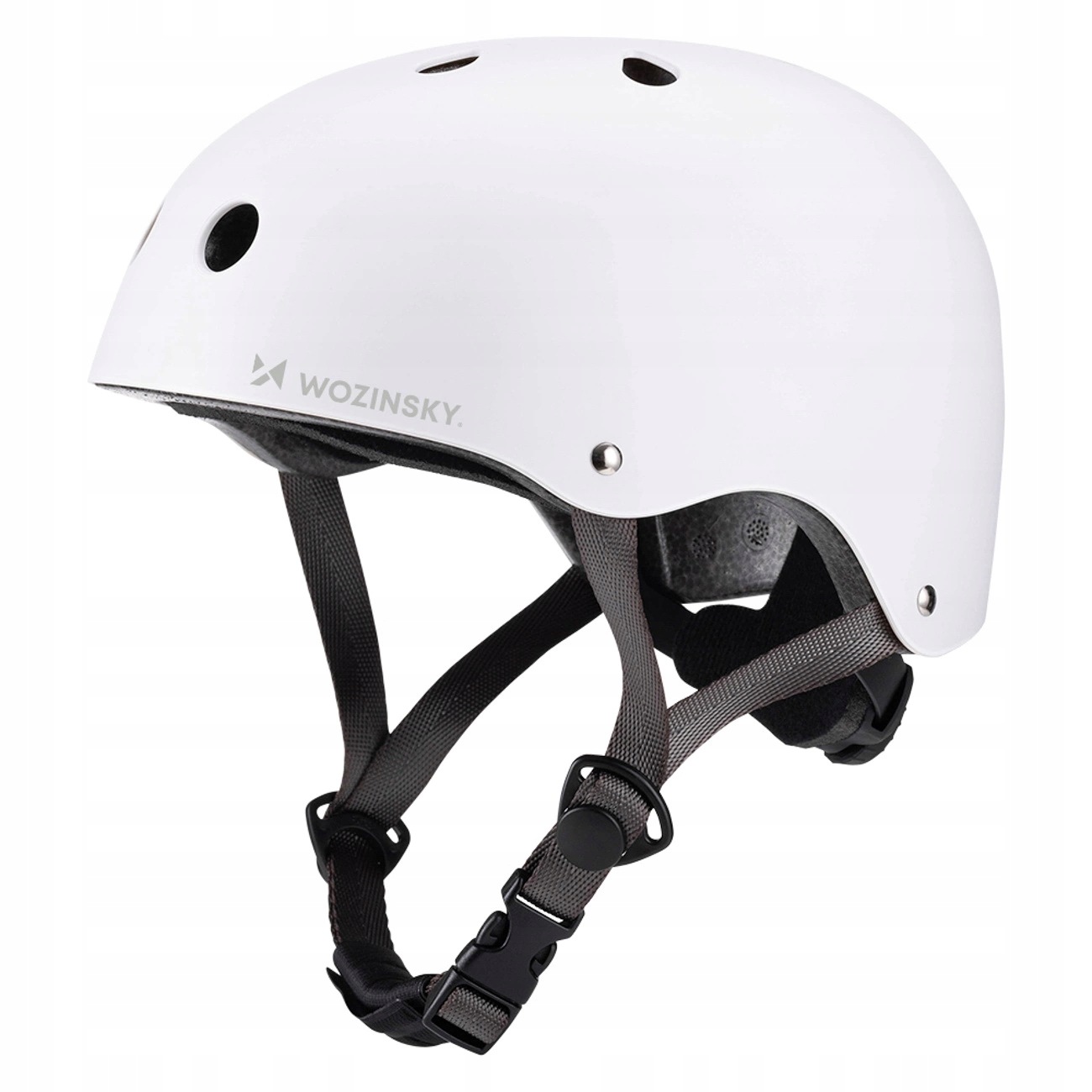Kask rowerowy BMX/hulajnoga Wozinsky lekki 54-58 cm biały
