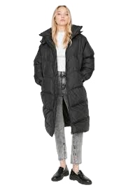 Trendyol Dámská Černá Péřová Bunda Maxi M Y5G