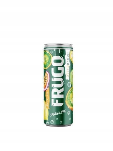 Levně 17 x Frugo ultra zelený sycený nápoj v plechovce 250 ml