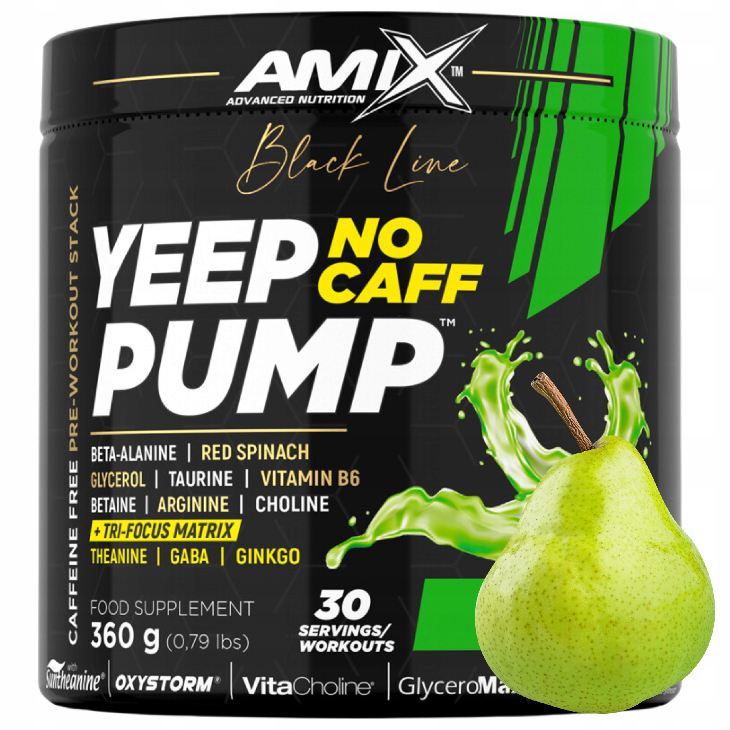 Yeep Pump No Caff Předtréninková pomůcka bez kofeinu Silná výdrž čerpadla