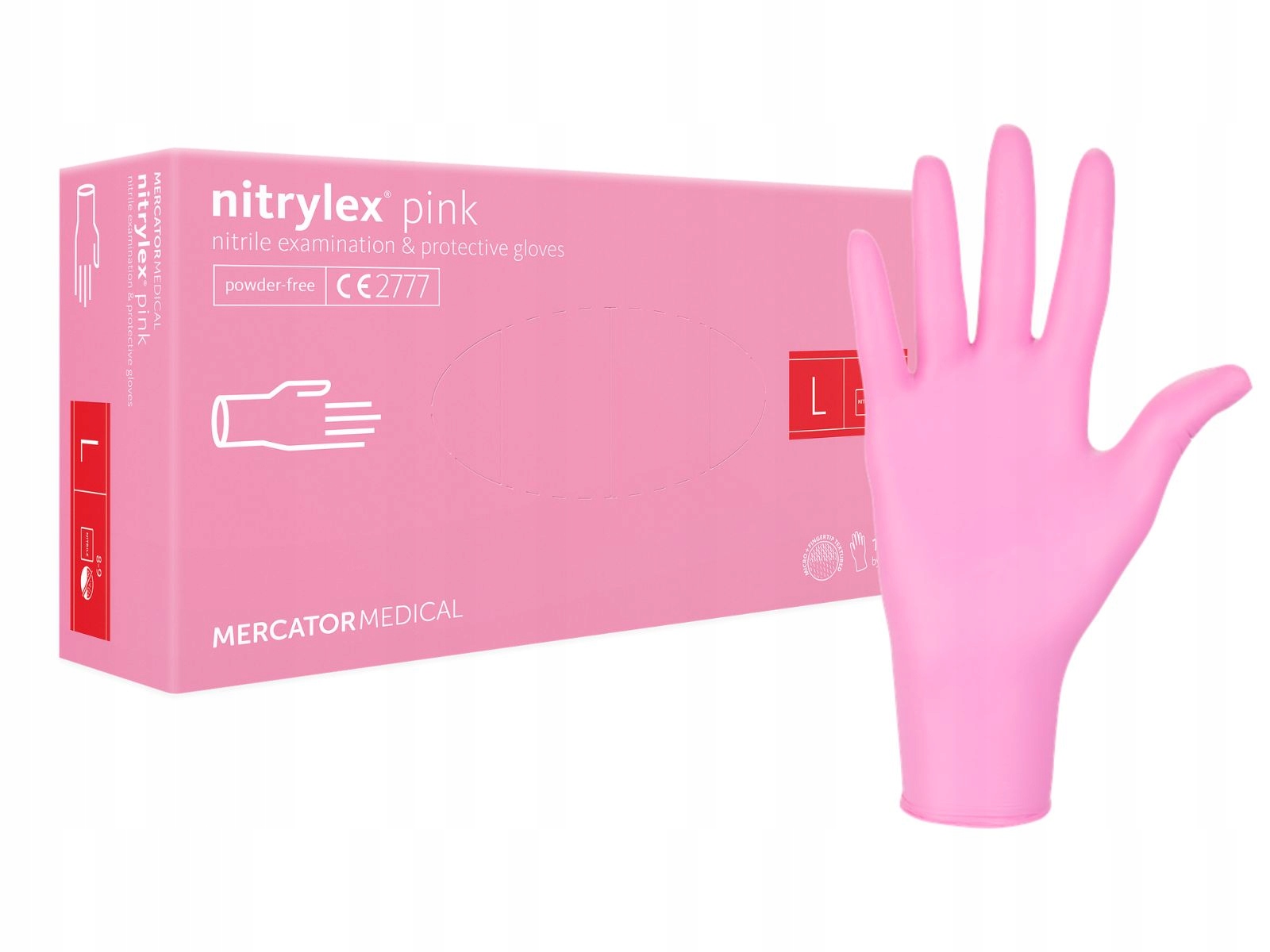 

Rękawice Nitrylowe Nitrylex Pink L Bezpud A100