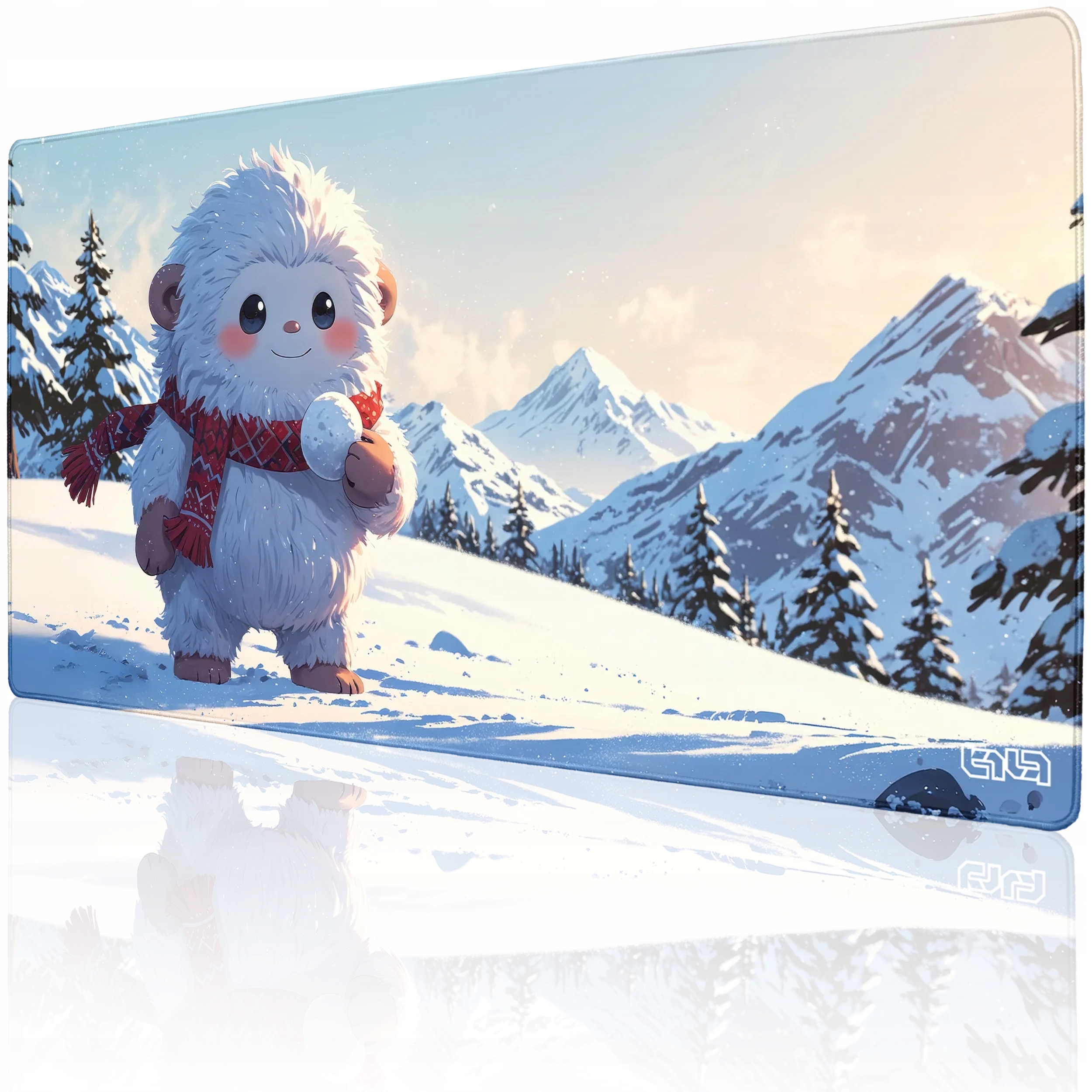 Podložka Pod Myš Myšku Sněhová Yeti 100x50 Tilt Na stůl Voděodolná