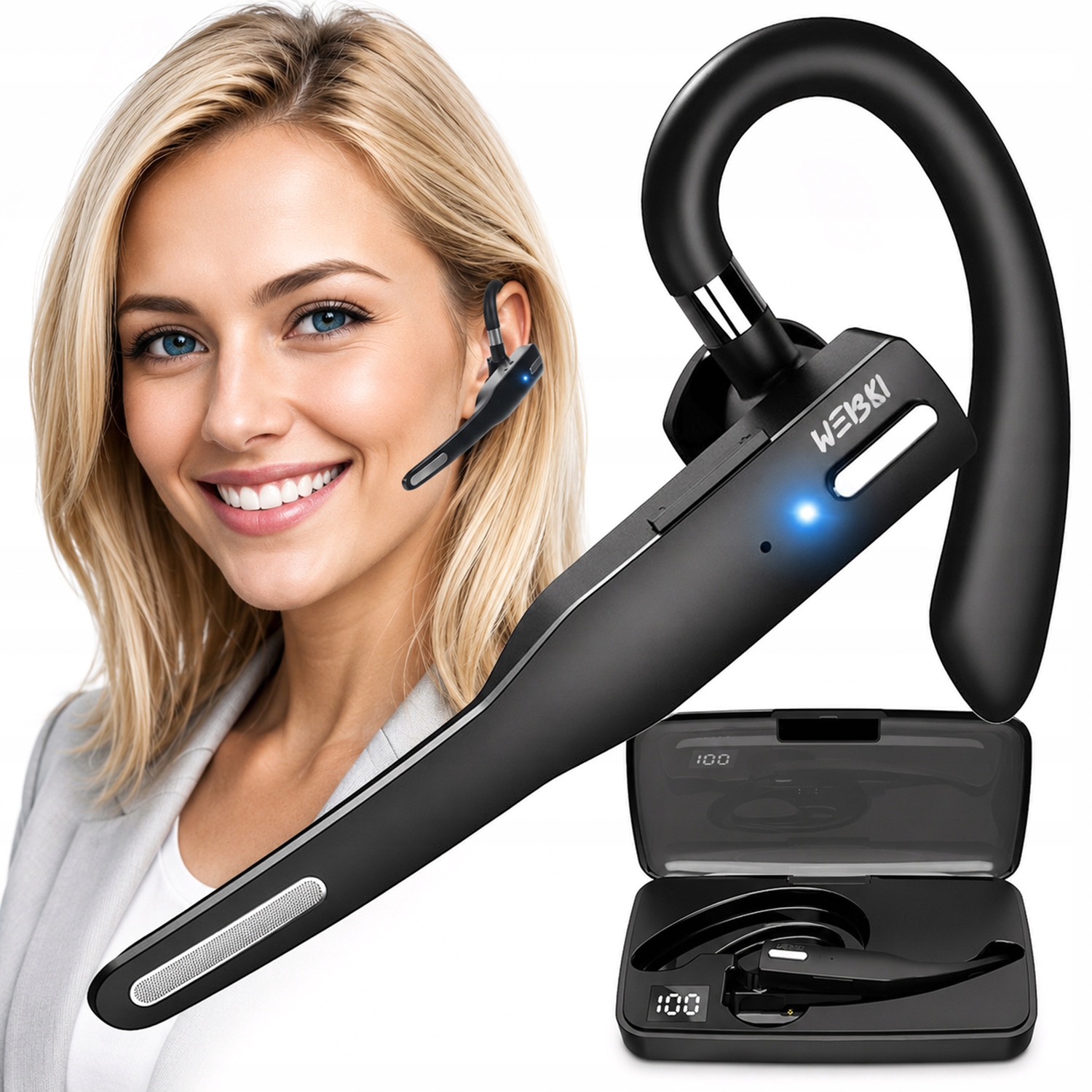 Bezprzewodowa Słuchawka Do Rozmów Bluetooth 5.1 Z Funkcją Multipoint Webski