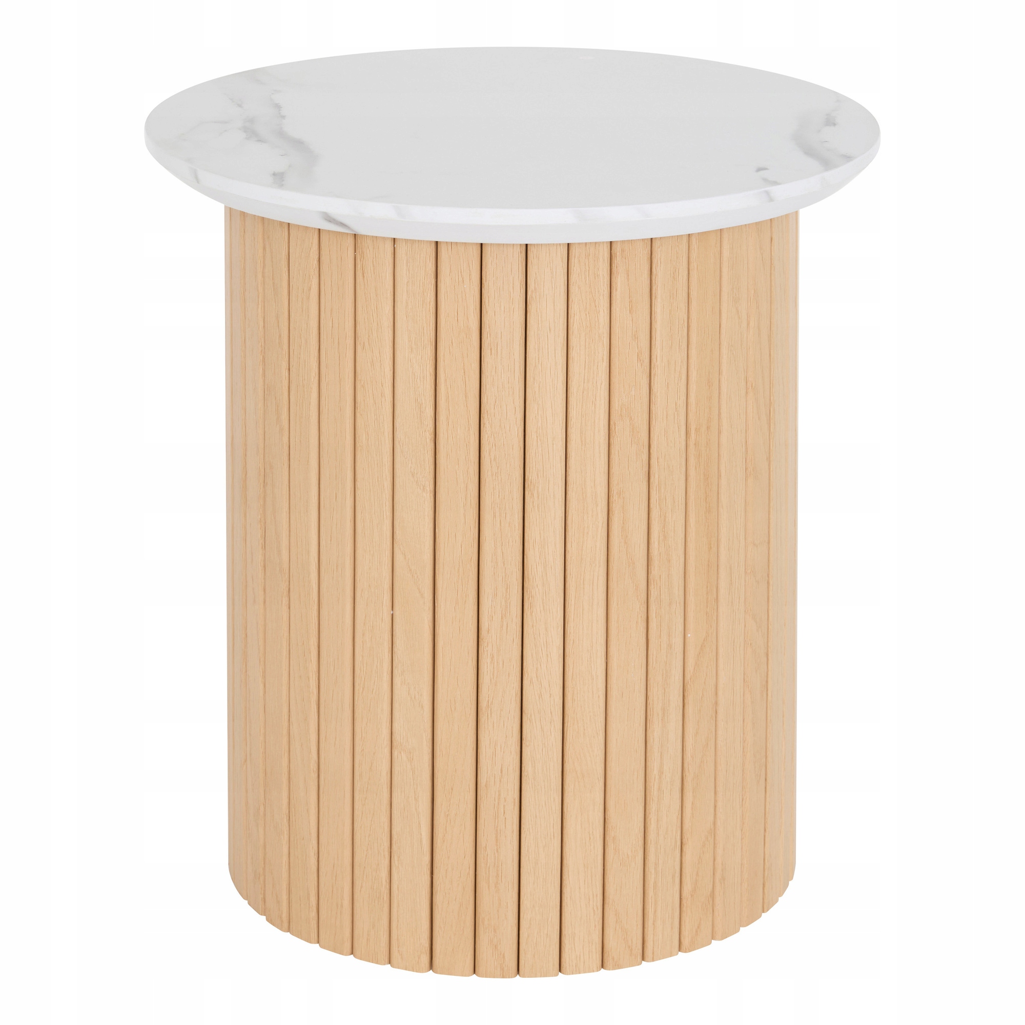 Konferenčný Stolík Okrúhly Mdf Ø 45 CM Výška 50 CM Nohy Drevo Fsc