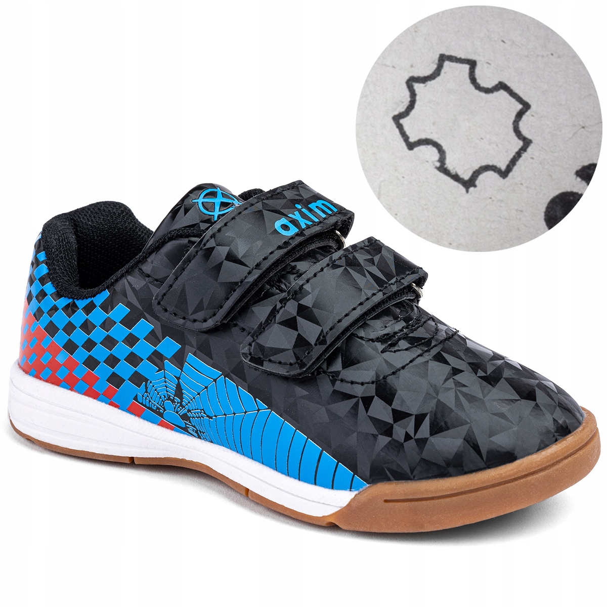 Halówki buty sportowe wkł.SKÓRA szkolne lekkie na halę boisko Rzepy Axim 27