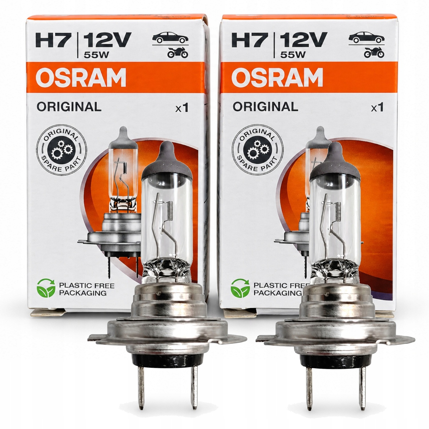 2X Żarówka H7 12V 55W Osram Original 64210 Halogenowa Mijania Drogowe