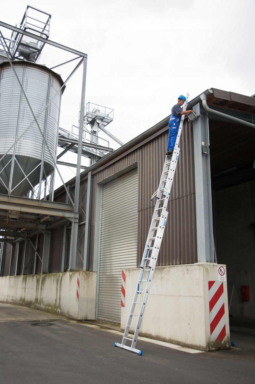 Drabina 3 elementowa Krause Stabilo 3x12 z rolkami Materiał aluminium