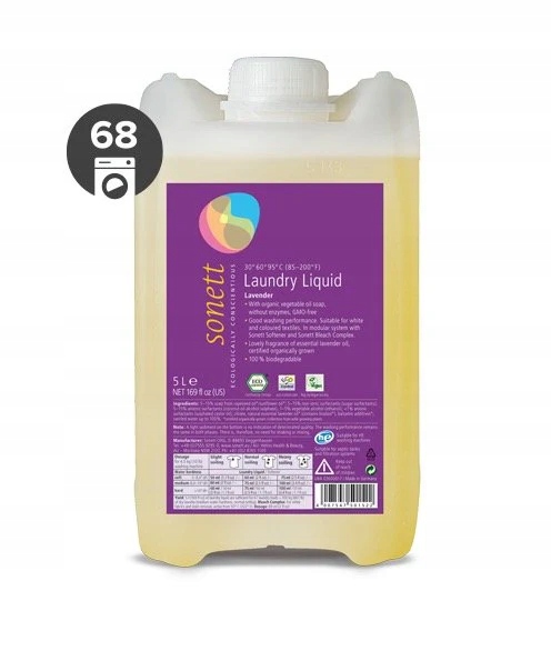 Levně Sonett Univerzální tekutý prací gel na bílé i barevné prádlo 5 l