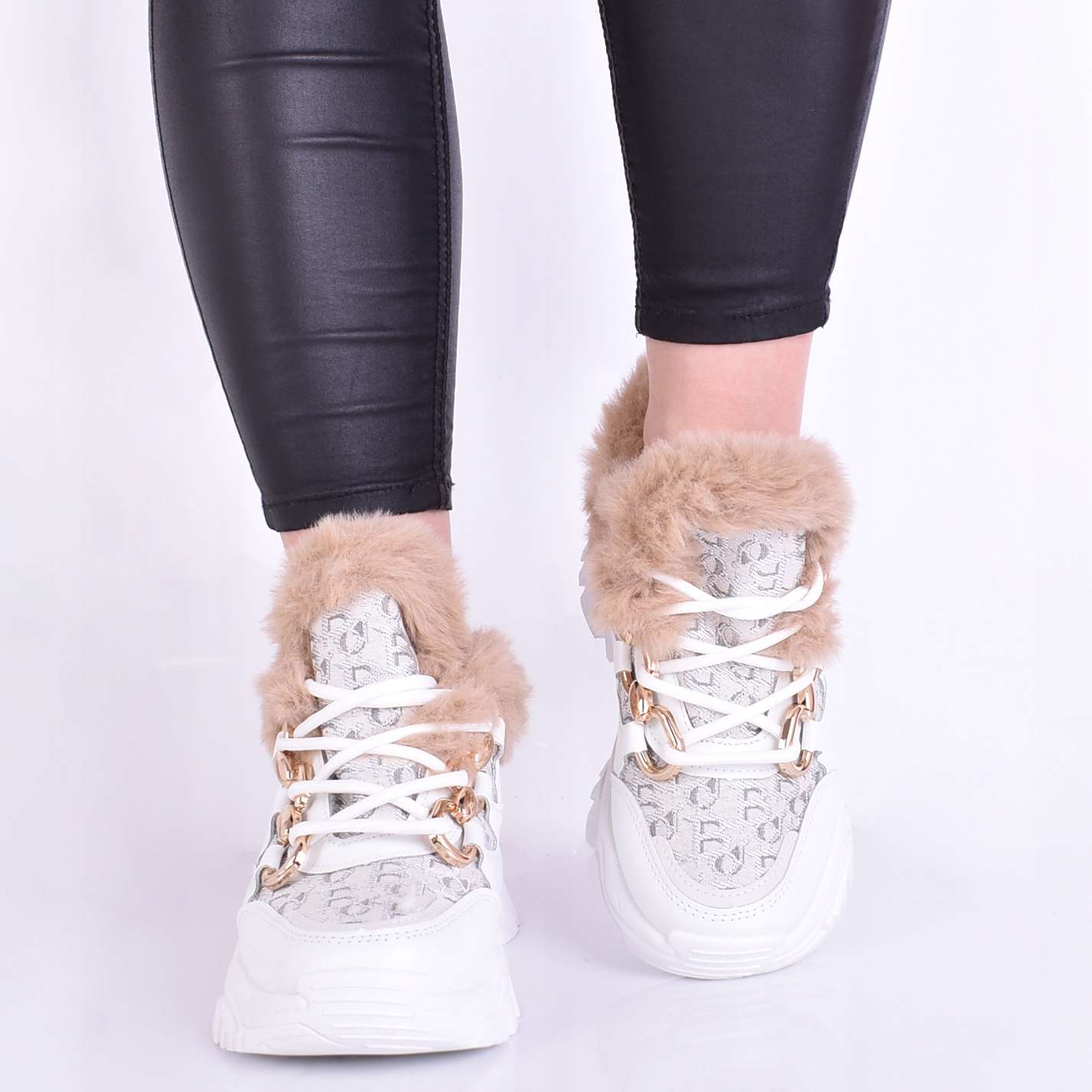 MODNE BUTY ZIMOWE DAMSKIE ŚNIEGOWCE SPORTOWE Rozmiar 39