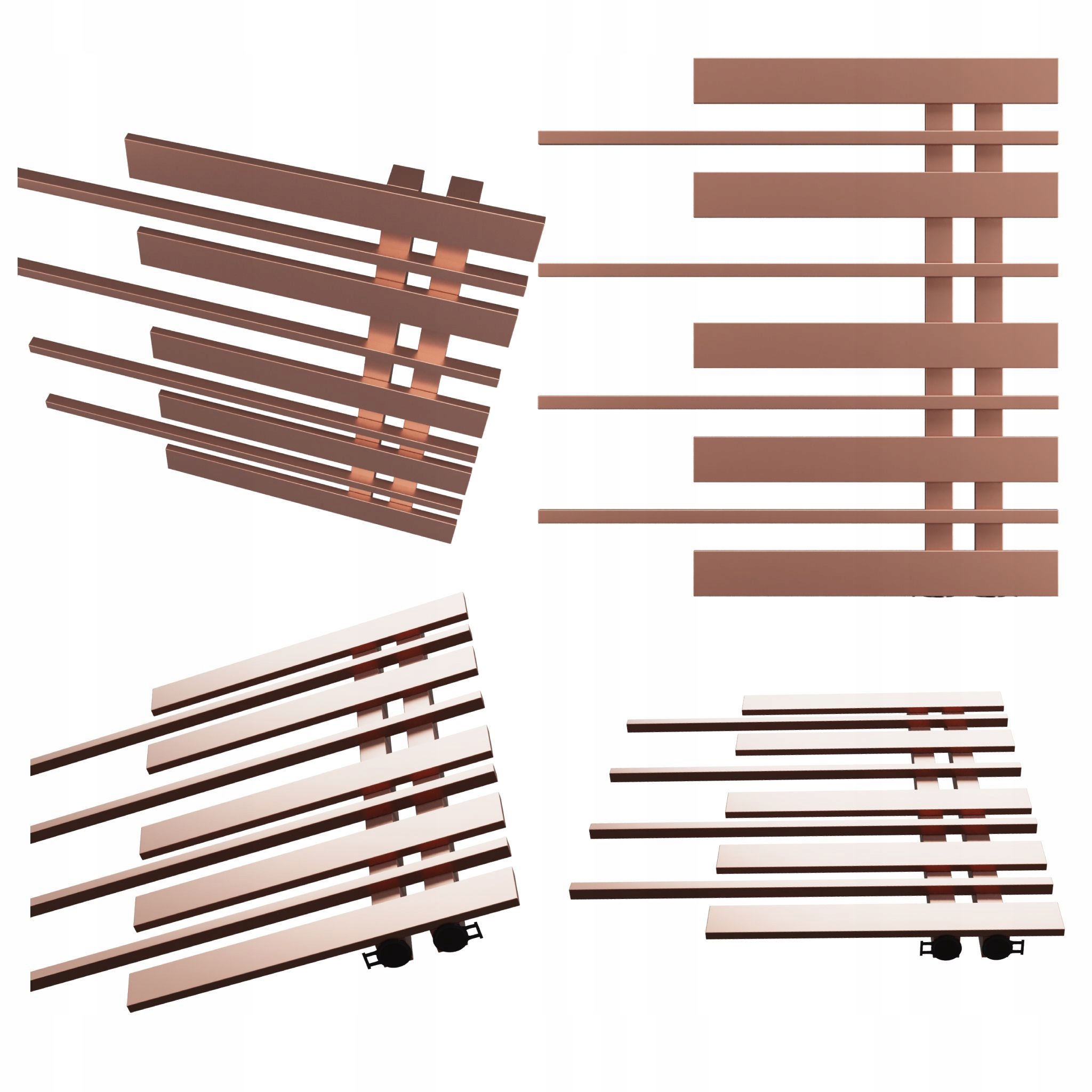 Dekorativní radiátor Piano Pravý 585x570 Měď 2